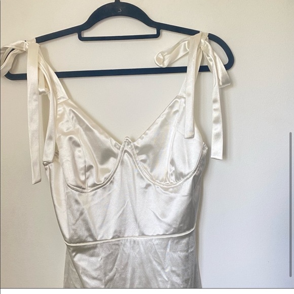 Silky Bustier Bow Mini Dress ( RUNS SMALL ) - Picture 4 of 5